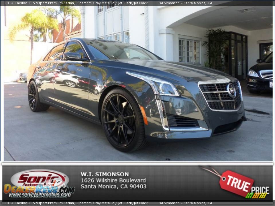 2014 Cadillac CTS Vsport Premium Sedan Phantom Gray Metallic / Jet Black/Jet Black Photo #26