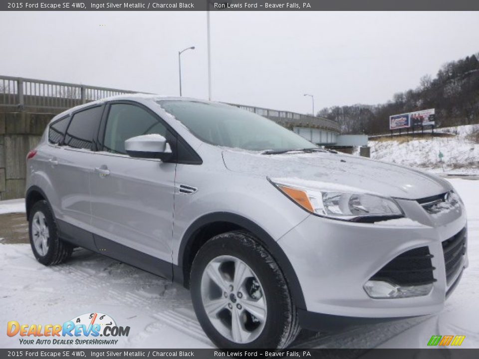 2015 Ford Escape SE 4WD Ingot Silver Metallic / Charcoal Black Photo #3