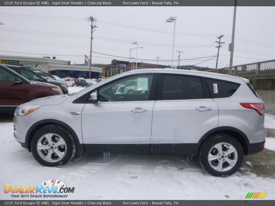 2015 Ford Escape SE 4WD Ingot Silver Metallic / Charcoal Black Photo #6