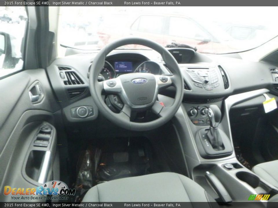 2015 Ford Escape SE 4WD Ingot Silver Metallic / Charcoal Black Photo #14