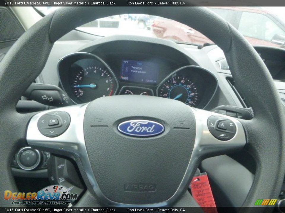 2015 Ford Escape SE 4WD Ingot Silver Metallic / Charcoal Black Photo #18