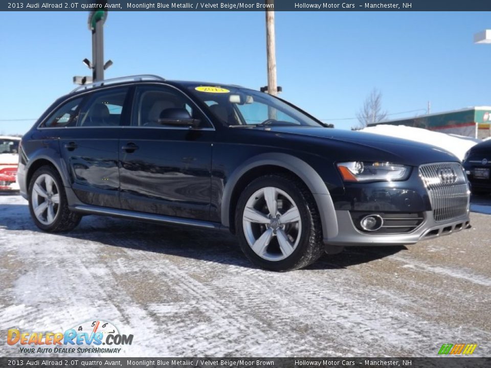 2013 Audi Allroad 2.0T quattro Avant Moonlight Blue Metallic / Velvet Beige/Moor Brown Photo #4