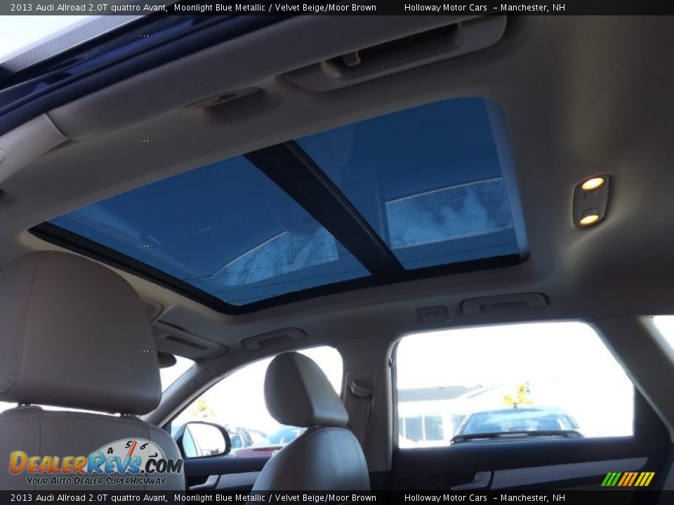2013 Audi Allroad 2.0T quattro Avant Moonlight Blue Metallic / Velvet Beige/Moor Brown Photo #11