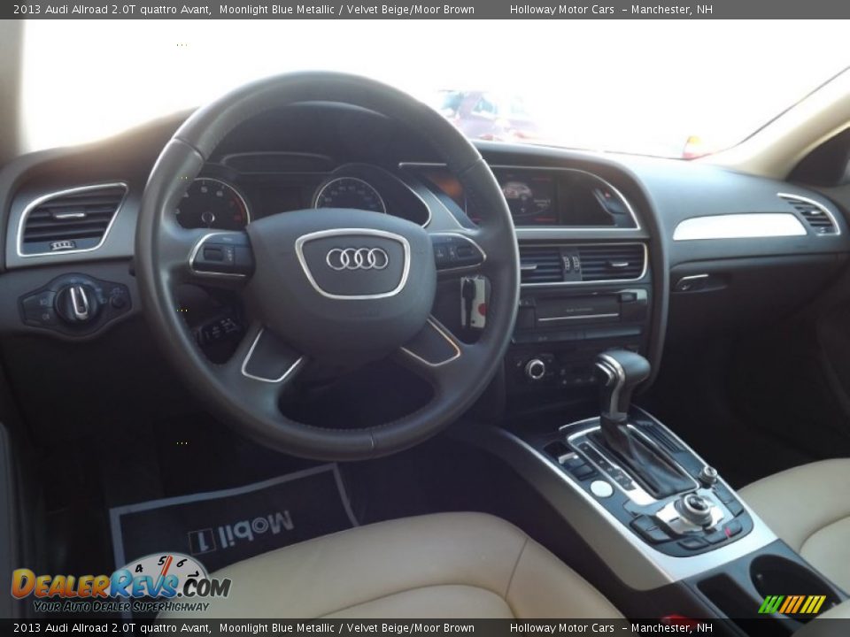 2013 Audi Allroad 2.0T quattro Avant Moonlight Blue Metallic / Velvet Beige/Moor Brown Photo #12