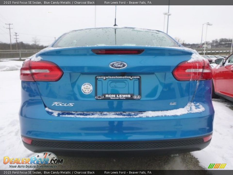 2015 Ford Focus SE Sedan Blue Candy Metallic / Charcoal Black Photo #3