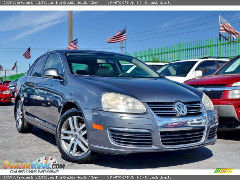 2006 Volkswagen Jetta 2.5 Sedan Blue Graphite Metallic / Grey Photo #1