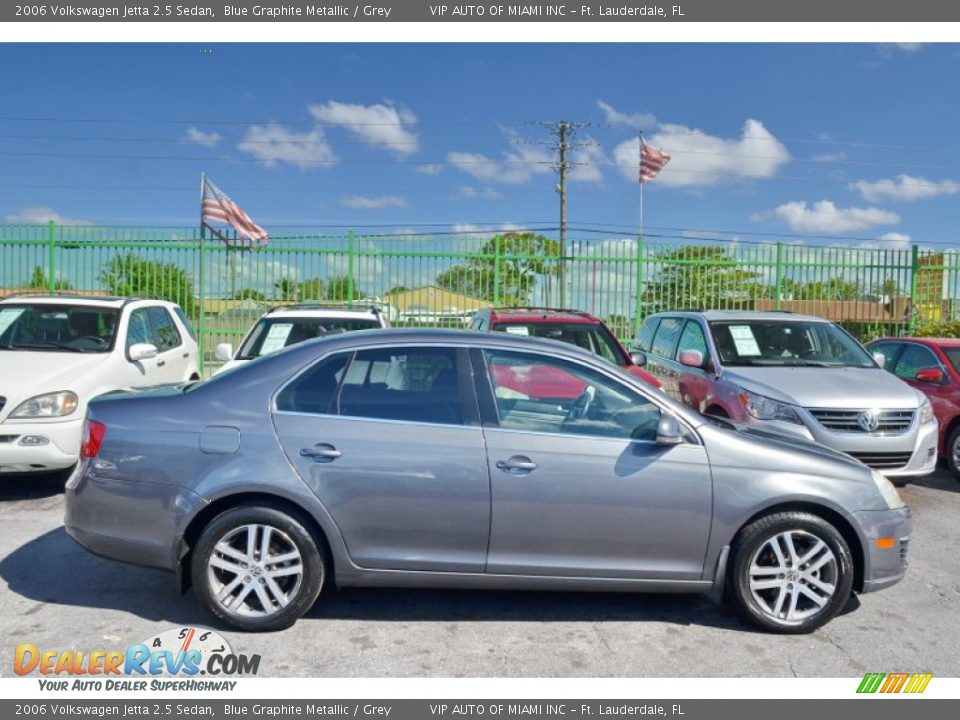 2006 Volkswagen Jetta 2.5 Sedan Blue Graphite Metallic / Grey Photo #7