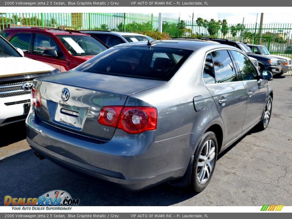 2006 Volkswagen Jetta 2.5 Sedan Blue Graphite Metallic / Grey Photo #10