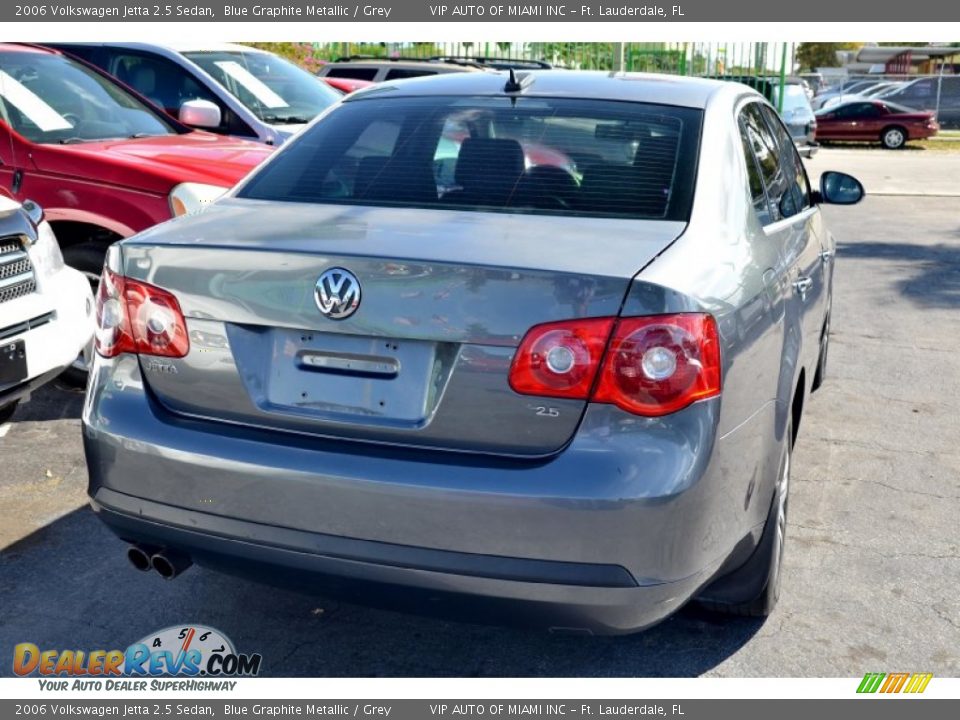 2006 Volkswagen Jetta 2.5 Sedan Blue Graphite Metallic / Grey Photo #13