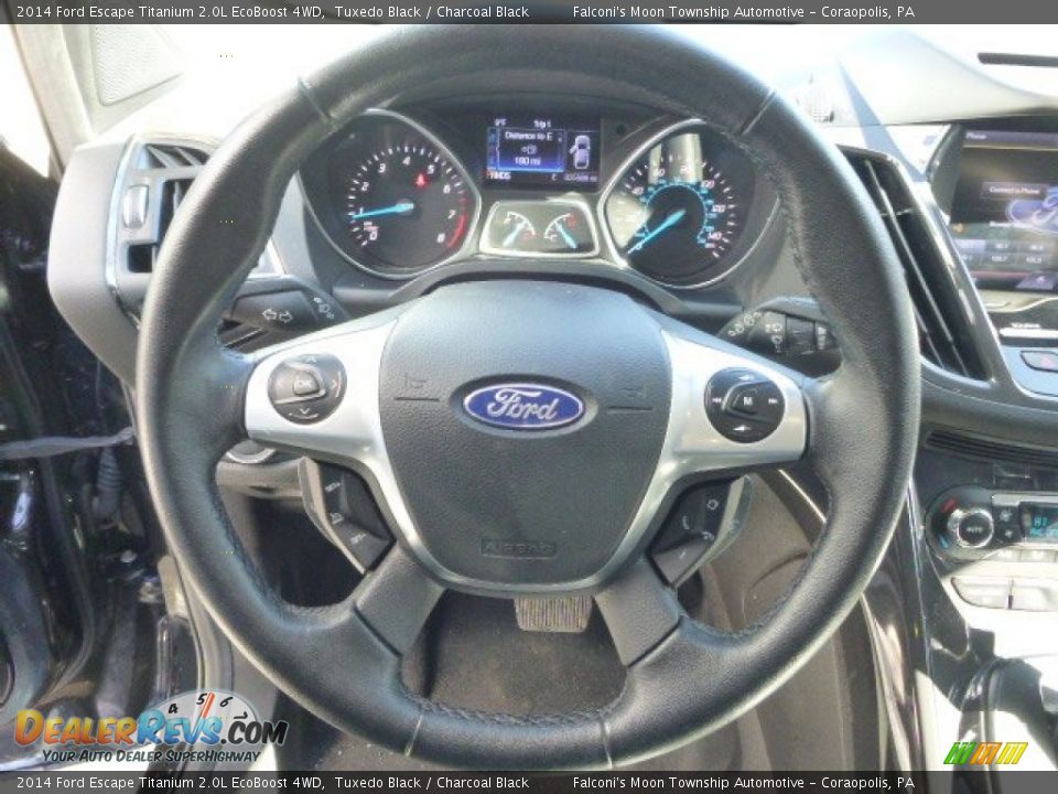 2014 Ford Escape Titanium 2.0L EcoBoost 4WD Tuxedo Black / Charcoal Black Photo #20