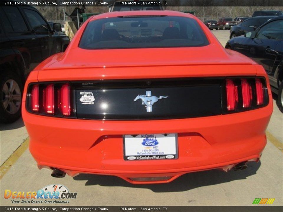 2015 Ford Mustang V6 Coupe Competition Orange / Ebony Photo #7