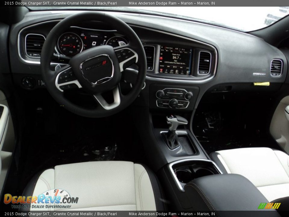 Black/Pearl Interior - 2015 Dodge Charger SXT Photo #4