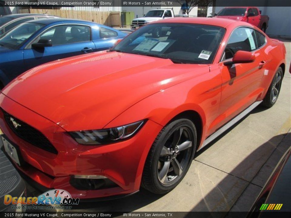 2015 Ford Mustang V6 Coupe Competition Orange / Ebony Photo #9