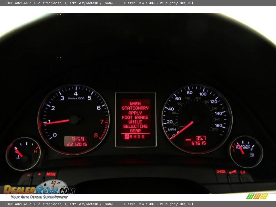 2006 Audi A4 2.0T quattro Sedan Quartz Gray Metallic / Ebony Photo #7