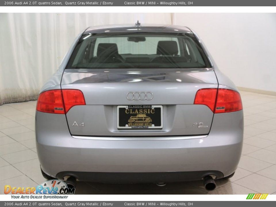 2006 Audi A4 2.0T quattro Sedan Quartz Gray Metallic / Ebony Photo #13