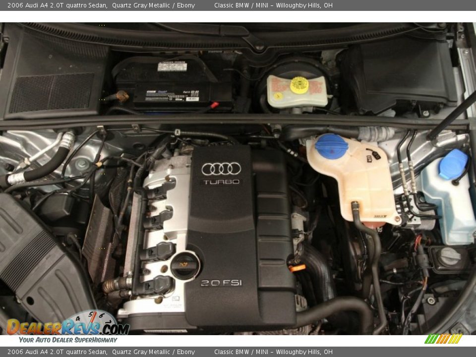 2006 Audi A4 2.0T quattro Sedan Quartz Gray Metallic / Ebony Photo #14