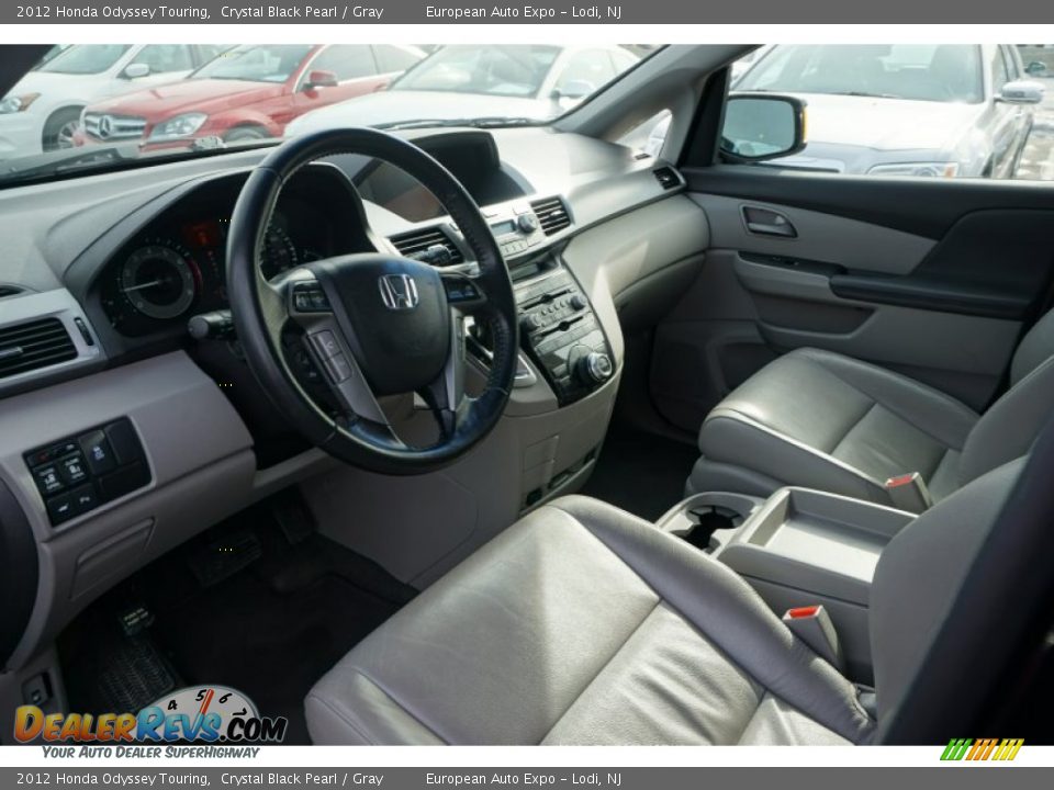 2012 Honda Odyssey Touring Crystal Black Pearl / Gray Photo #5