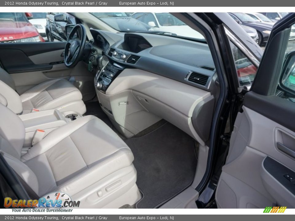 2012 Honda Odyssey Touring Crystal Black Pearl / Gray Photo #14