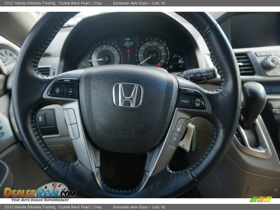 2012 Honda Odyssey Touring Crystal Black Pearl / Gray Photo #16