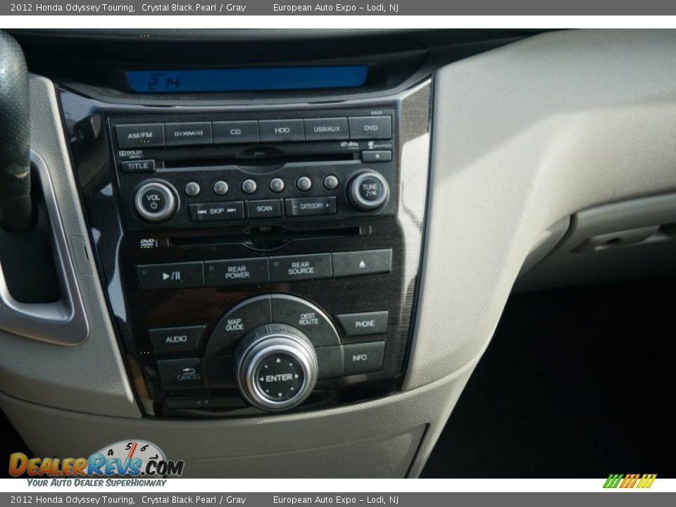2012 Honda Odyssey Touring Crystal Black Pearl / Gray Photo #20