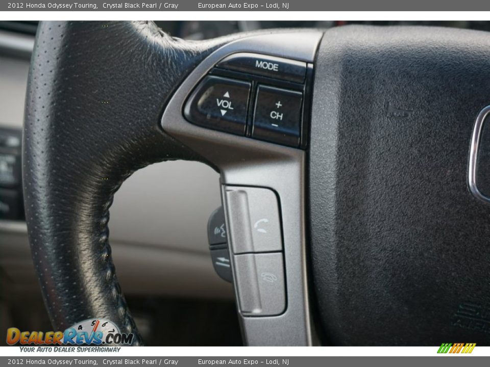 2012 Honda Odyssey Touring Crystal Black Pearl / Gray Photo #27