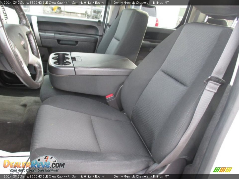 Front Seat of 2014 GMC Sierra 3500HD SLE Crew Cab 4x4 Photo #11