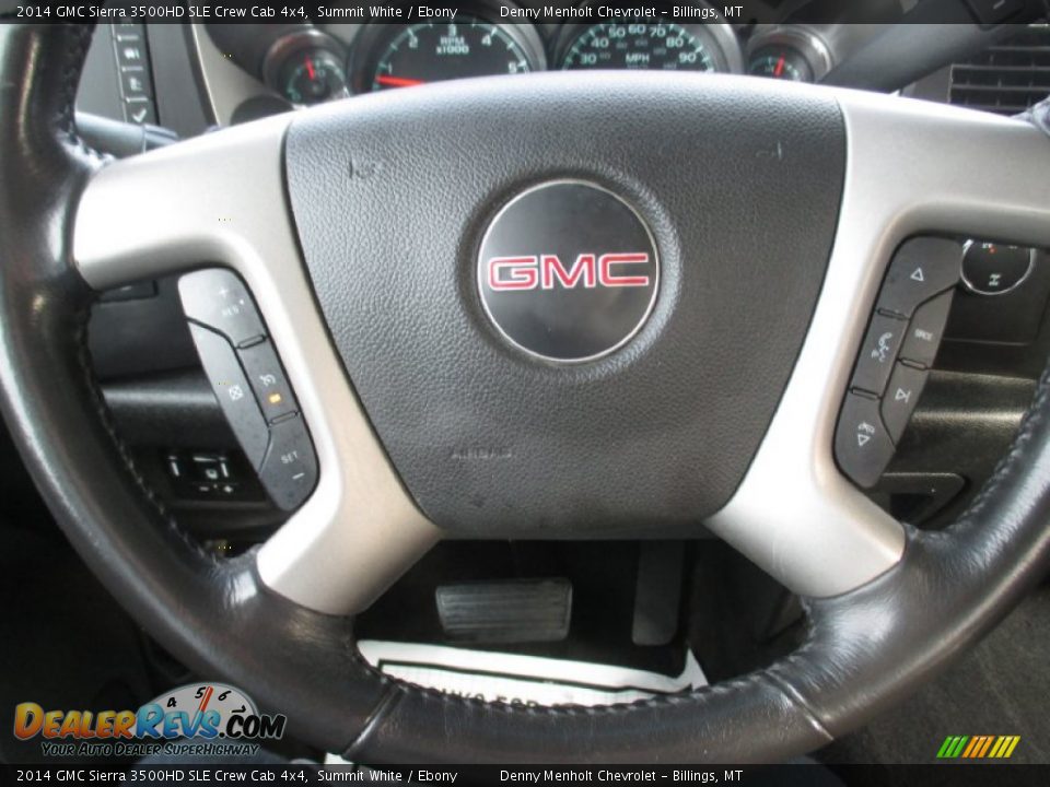 2014 GMC Sierra 3500HD SLE Crew Cab 4x4 Steering Wheel Photo #13