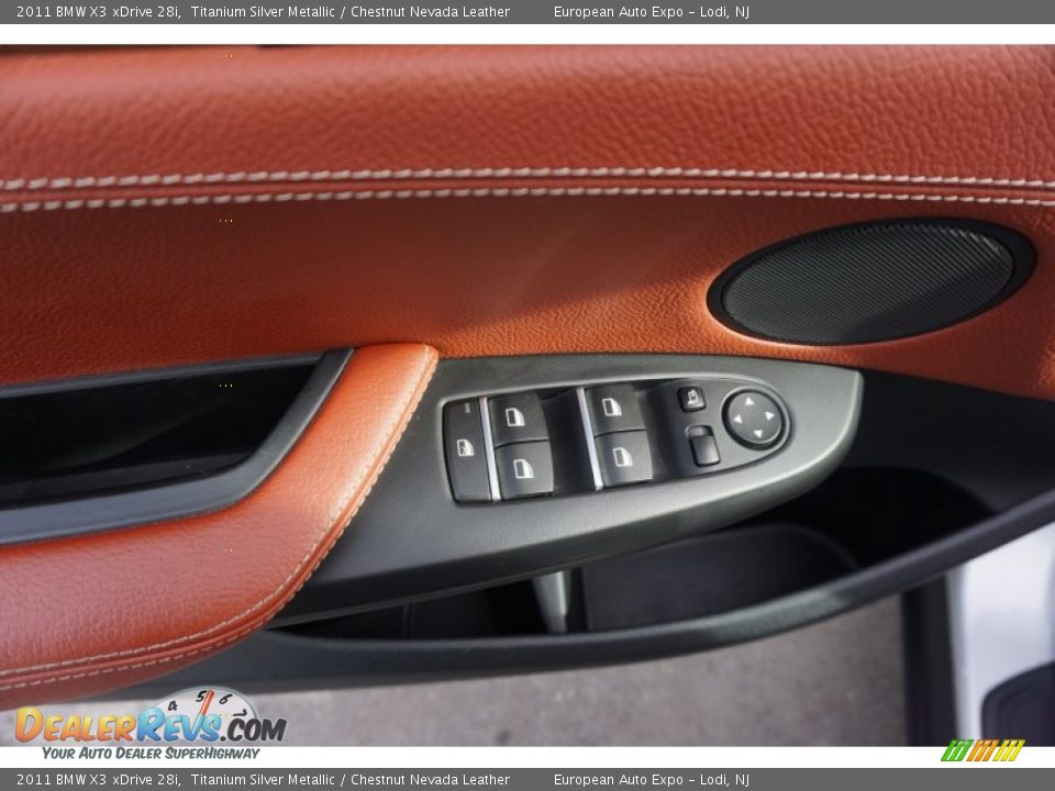 2011 BMW X3 xDrive 28i Titanium Silver Metallic / Chestnut Nevada Leather Photo #12