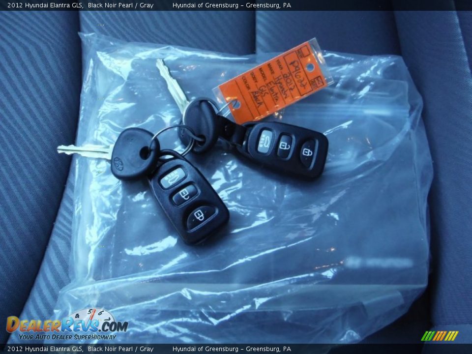 2012 Hyundai Elantra GLS Black Noir Pearl / Gray Photo #22