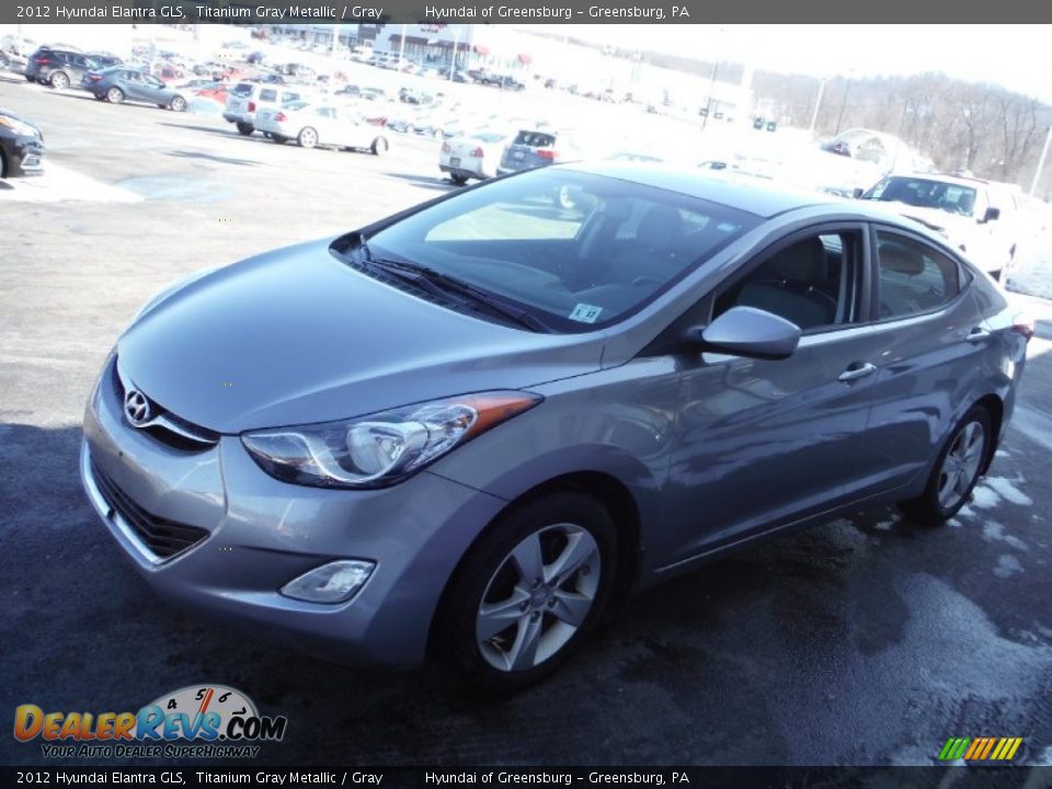 2012 Hyundai Elantra GLS Titanium Gray Metallic / Gray Photo #4