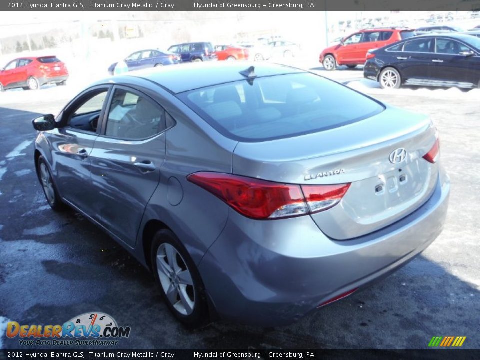 2012 Hyundai Elantra GLS Titanium Gray Metallic / Gray Photo #6