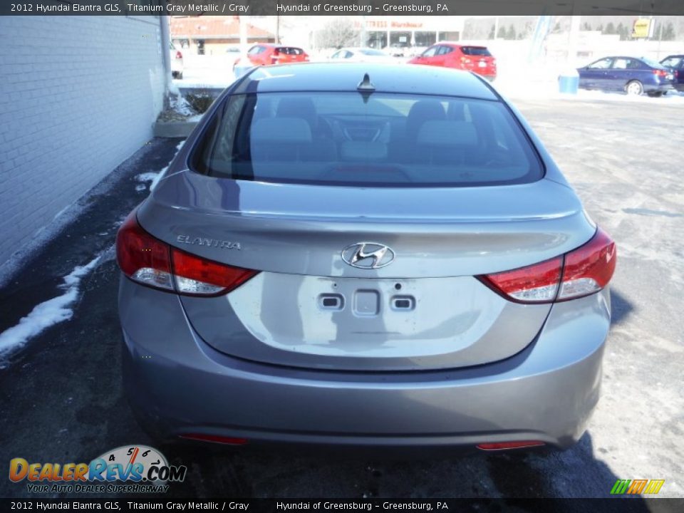 2012 Hyundai Elantra GLS Titanium Gray Metallic / Gray Photo #7