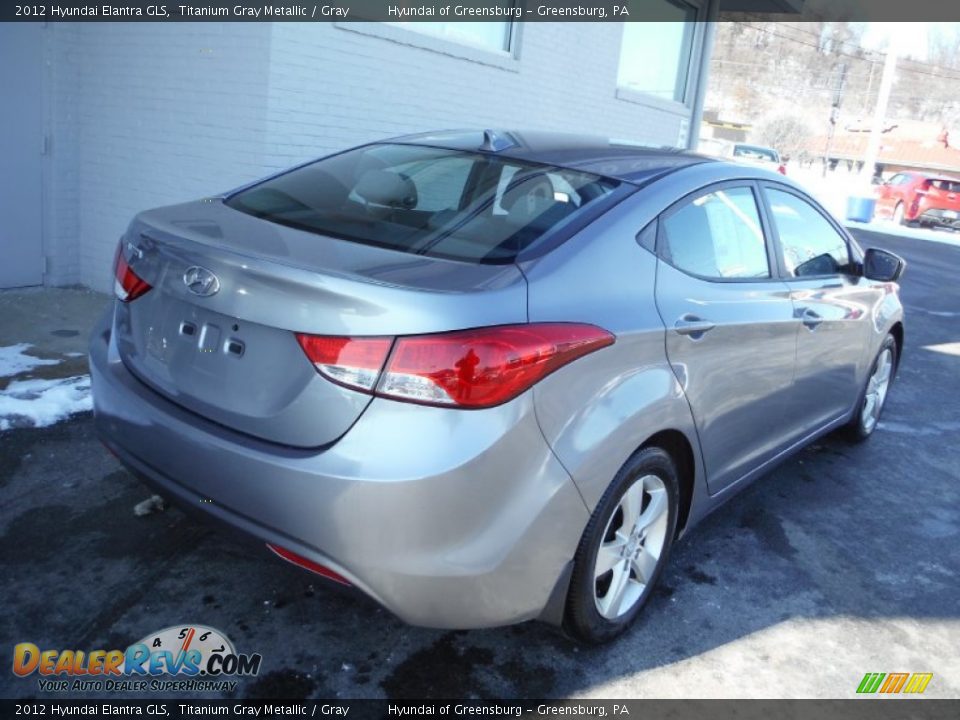 2012 Hyundai Elantra GLS Titanium Gray Metallic / Gray Photo #8