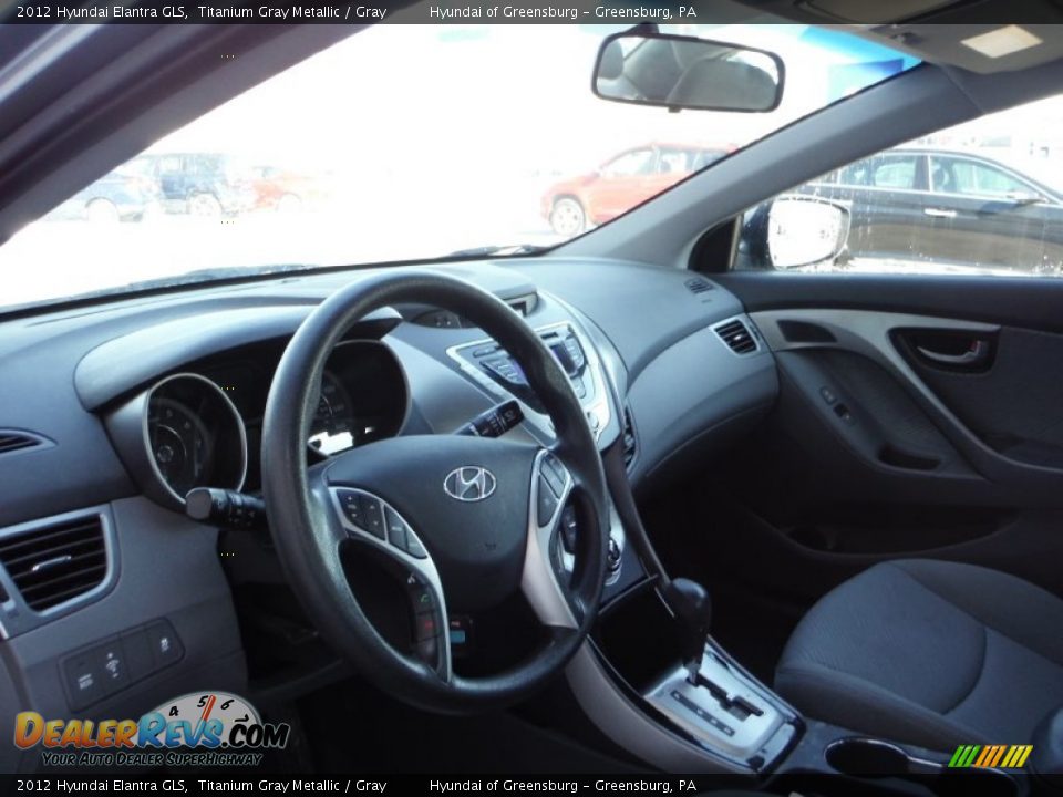 2012 Hyundai Elantra GLS Titanium Gray Metallic / Gray Photo #9