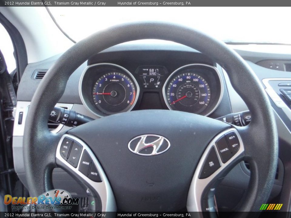 2012 Hyundai Elantra GLS Titanium Gray Metallic / Gray Photo #16