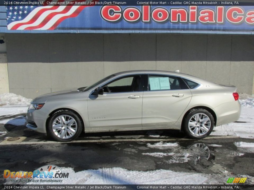 2014 Chevrolet Impala LS Champagne Silver Metallic / Jet Black/Dark Titanium Photo #2