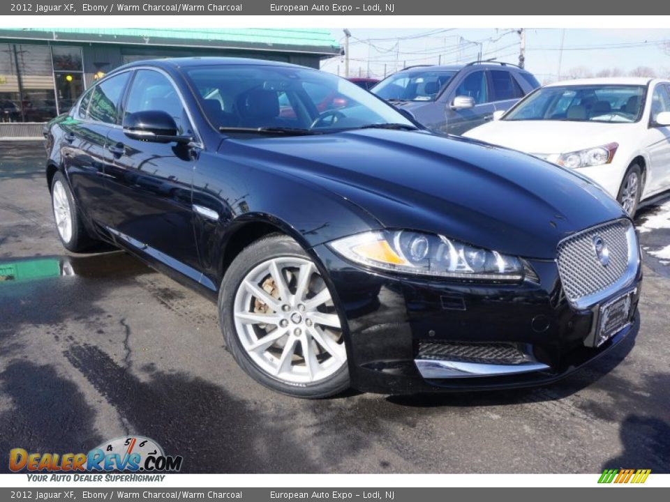 2012 Jaguar XF Ebony / Warm Charcoal/Warm Charcoal Photo #2