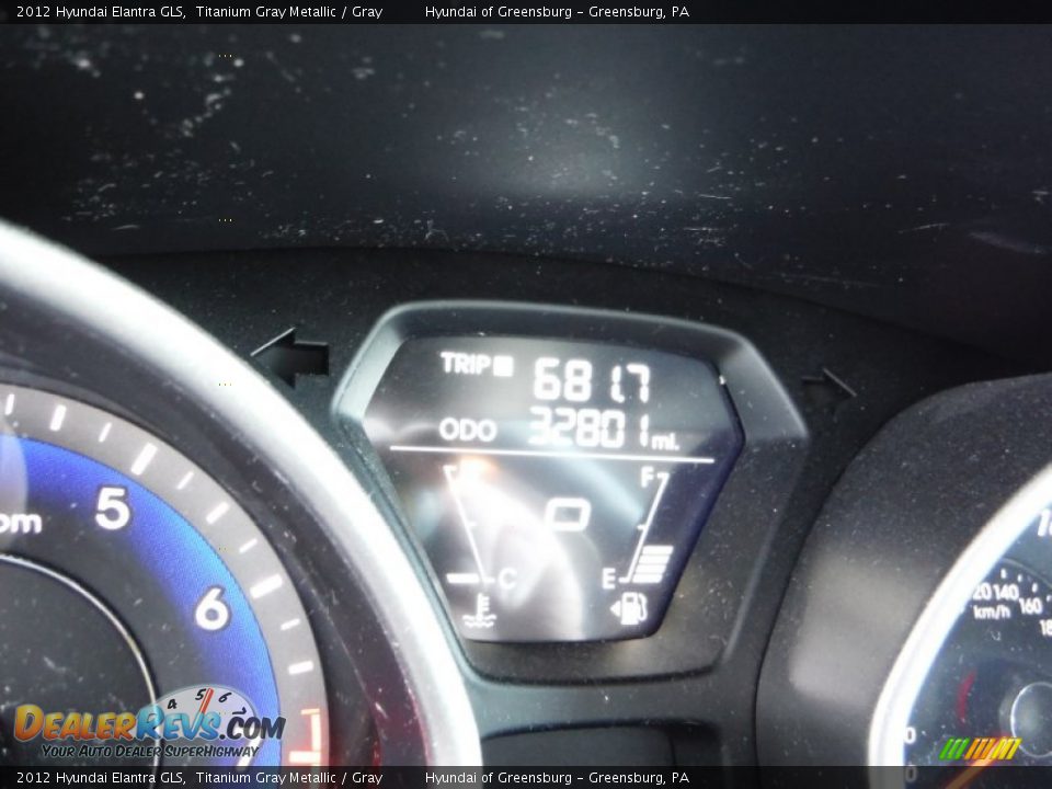 2012 Hyundai Elantra GLS Titanium Gray Metallic / Gray Photo #25
