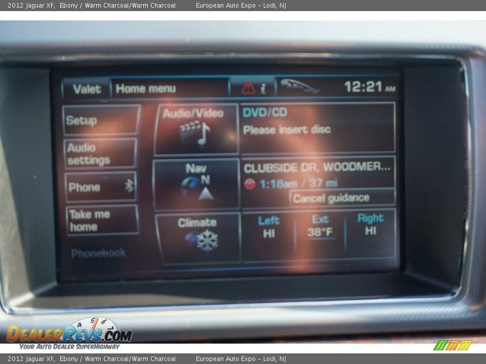 2012 Jaguar XF Ebony / Warm Charcoal/Warm Charcoal Photo #25