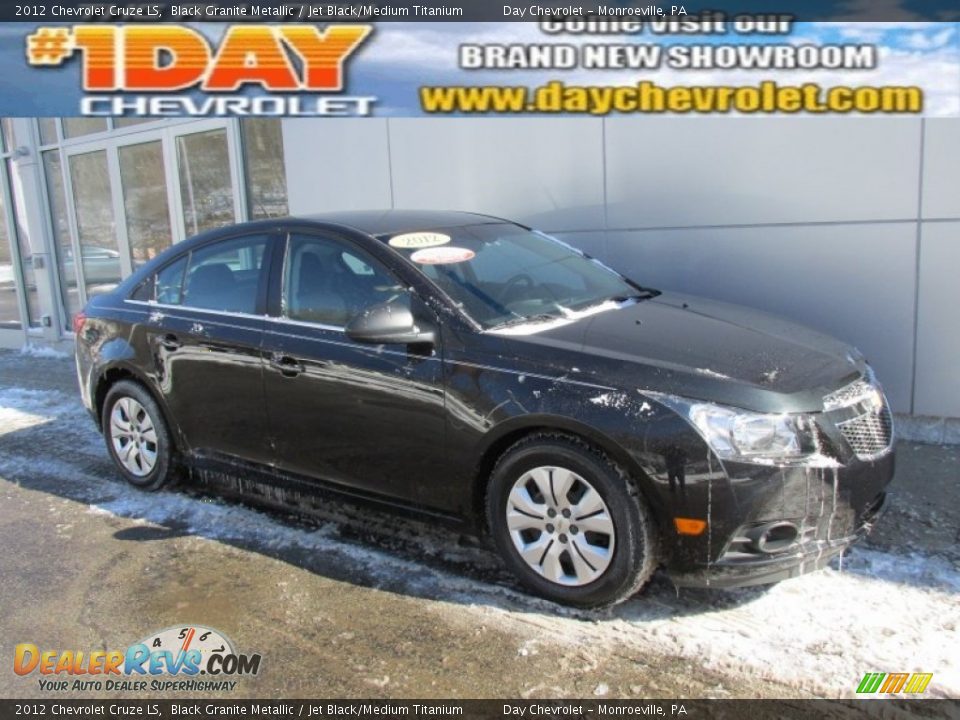 2012 Chevrolet Cruze LS Black Granite Metallic / Jet Black/Medium Titanium Photo #1