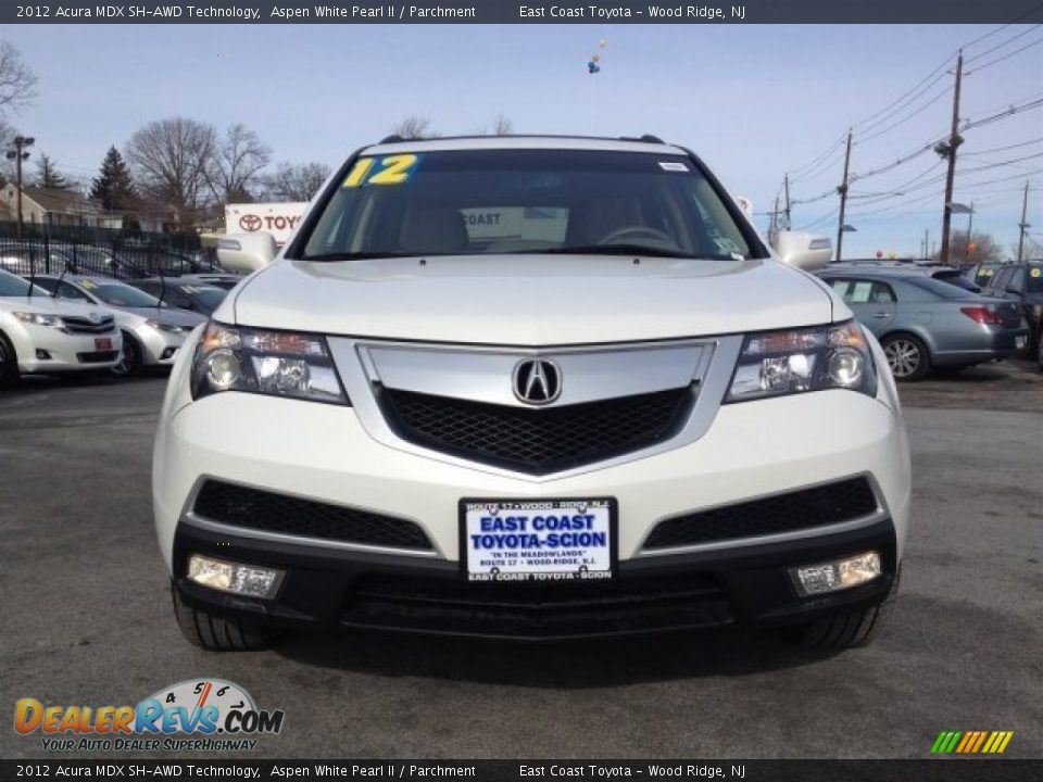 2012 Acura MDX SH-AWD Technology Aspen White Pearl II / Parchment Photo #9