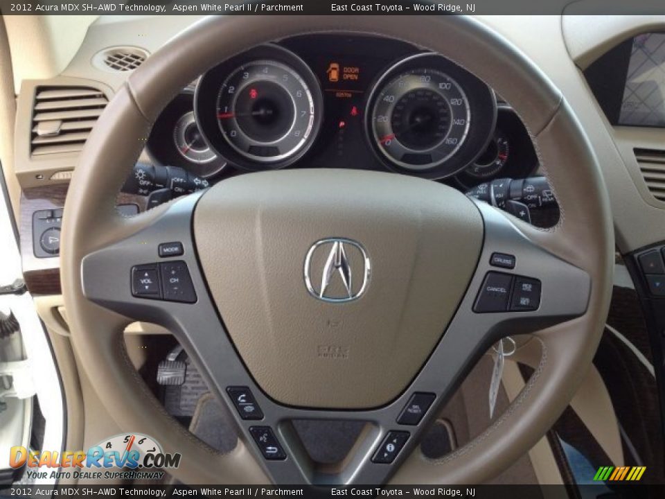 2012 Acura MDX SH-AWD Technology Aspen White Pearl II / Parchment Photo #15