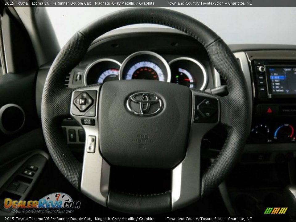 2015 Toyota Tacoma V6 PreRunner Double Cab Magnetic Gray Metallic / Graphite Photo #21