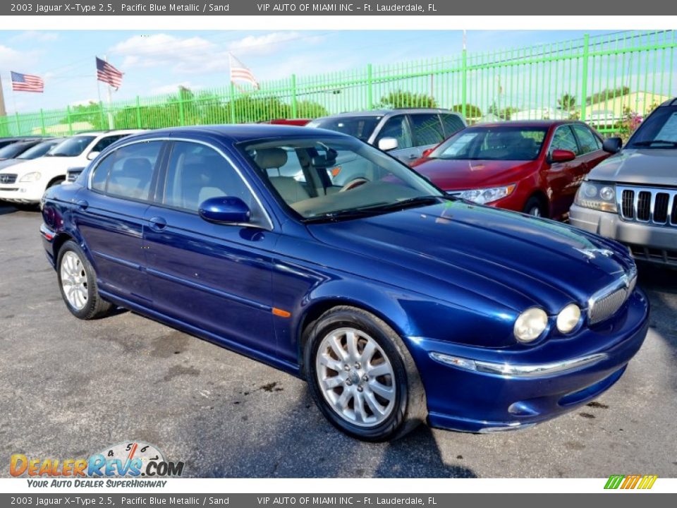 2003 Jaguar X-Type 2.5 Pacific Blue Metallic / Sand Photo #4