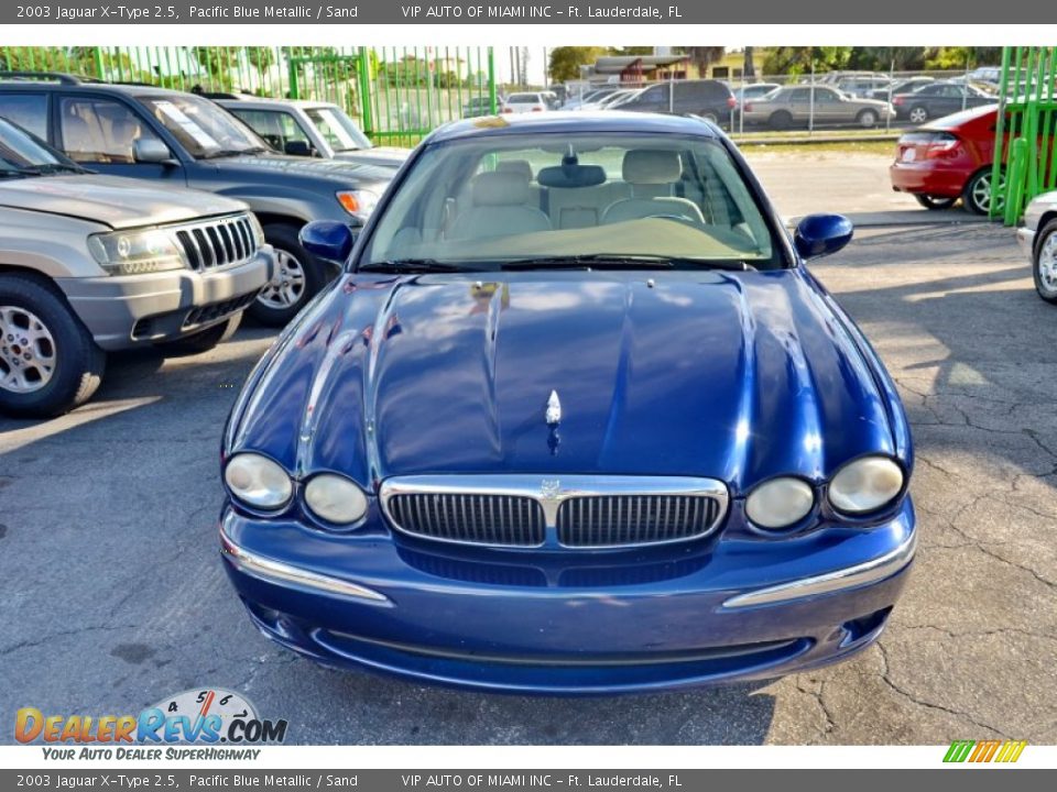 2003 Jaguar X-Type 2.5 Pacific Blue Metallic / Sand Photo #16