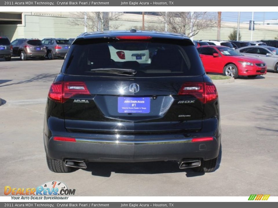 2011 Acura MDX Technology Crystal Black Pearl / Parchment Photo #6