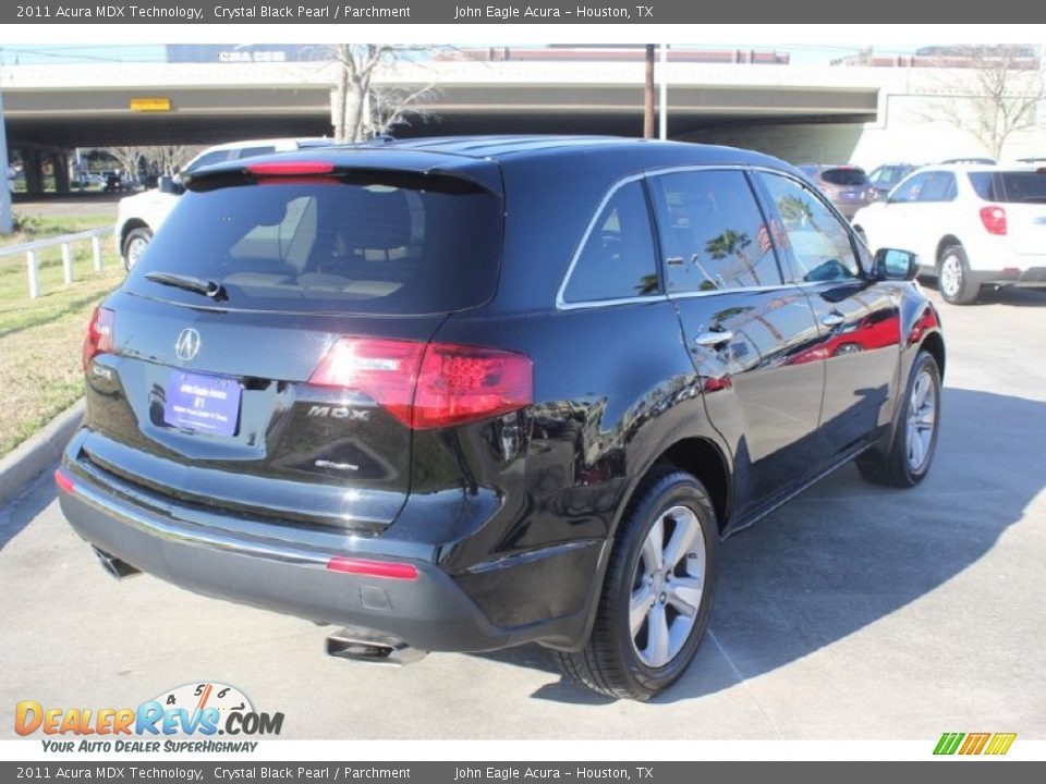 2011 Acura MDX Technology Crystal Black Pearl / Parchment Photo #7