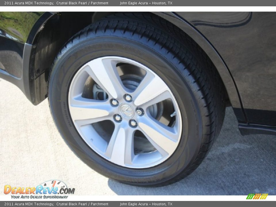 2011 Acura MDX Technology Crystal Black Pearl / Parchment Photo #9