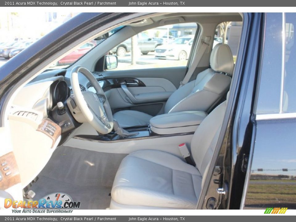 2011 Acura MDX Technology Crystal Black Pearl / Parchment Photo #14