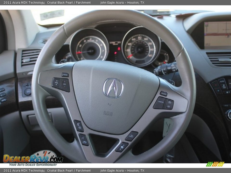 2011 Acura MDX Technology Crystal Black Pearl / Parchment Photo #32